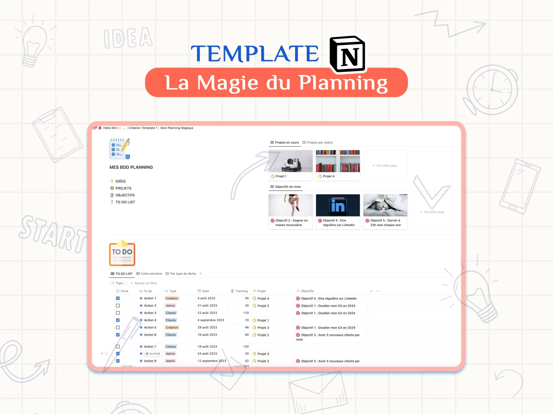 Template Notion Planning